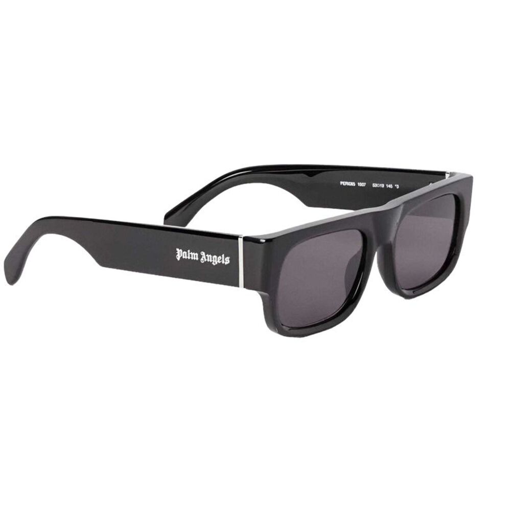 Palm Angels Mens Midway Rectangle Sunglasses / Black/Dark Grey